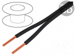 Wire | FLEXI-ZW | stranded | Cu | 2x2mm2 | PVC | black | 1kV | -10&divide;70&deg;C | 100m