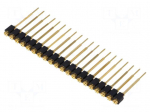 Pin header | pin strips | female | PIN: 20 | straight | 2.54mm | THT | 1x20