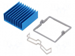 Heatsink: extruded | grilled | BGA | blue | L: 32.5mm | W: 32.5mm | 5.9&deg;C/W