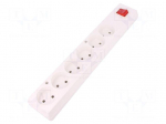 Connector: AC supply | female | splitter | 2P | 250VAC | 16A | white | IP20