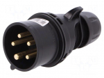 Connector: AC supply 3-phase | plug | male | 16A | 400VAC | IP44 | PIN: 5