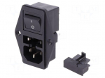 Connector: AC supply | socket | male | 10A | 250VAC | IEC 60320