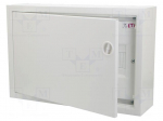 Enclosure: for modular components | IP30 | light grey | steel | IK08