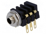 Socket | Jack 3,5mm x 18,6mm | female | stereo | with on/off switch