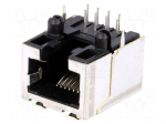 Socket | RJ45 | PIN: 8 | Layout: 8p8c | THT | on PCBs