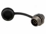 ST12 | socket | male | PIN: 6 | IP67 | 5A | soldering | 125V | 0.75mm2