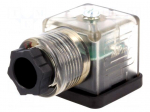 Connector: valve connector | plug | form A | 18mm | female | PIN: 3 | mPm