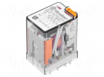 Relay: electromagnetic | 4PDT | Ucoil: 230VAC | 7A/250VAC | 7A/30VDC