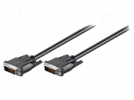 Cable | DVI-D (24+1) plug,both sides | 2m | black