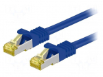 Patch cord | S/FTP | 6a | stranded | Cu | LSZH | blue | 10m | 26AWG