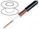 Wire: coaxial | RG213U | stranded | Cu | PVC | black | 100m | 10.3mm
