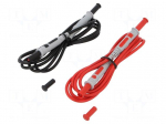 Set of test leads | Inom: 15A | Len: 1.5m | red and black