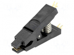 Test clip | PIN: 8 | black | gold-plated | Application: SO,SOIC,SOJ