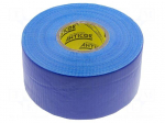 Tape: duct | W: 48mm | L: 25m | Thk: 0.25mm | blue | natural rubber | 15%