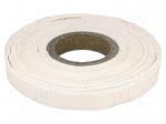 Tape: heat transfer | W: 25mm | L: 10m | Thk: 2mm | 3W/mK | white | acrylic