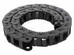 Cable chain | 1400 | Bend.rad: 75mm | L: 999mm | Int.height: 21mm
