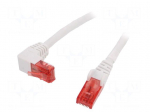 Patch cord | U/UTP | Cat: 6 | RJ45 plug,RJ45 down angled plug | CCA