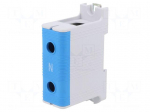 Splice terminal: rail | 290A | 800V | screw terminal | blue | polyamide