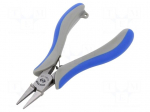 Pliers | miniature,half-rounded nose | 128mm