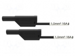 Test lead | 16A | banana plug 4mm,both sides | Urated: 1kV | Len: 2m