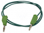 Test lead | 30VAC | 3A | banana plug 4mm,both sides | Len: 1m | green