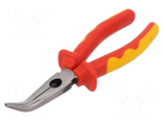 Pliers | insulated,curved,half-rounded nose | 200mm