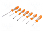 Screwdriver: universal-set | Pozidriv&reg;,slot | 7pcs.