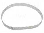 Timing belt | T5 | W: 16mm | H: 2.2mm | Lw: 480mm | Tooth height: 1.2mm