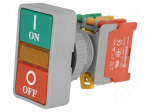 Switch: double | 30mm | Stabl.pos: 1 | NC + NO | green/red | IP65 | DPB30