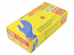 Protective gloves | Size: 8,M | blue | nitryl | 100pcs.