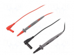 Test leads | probe tip x2,angular banana plug 4mm x2 | black,red