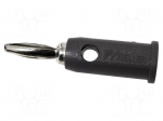 Laboratory connector: 4mm banana | plug | 5A | 2.5kVDC | black