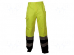 Dungarees | Size: XL | yellow-navy blue | warning
