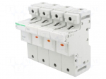 Fuse base | 22x58mm | for DIN rail mounting | 125A | Poles: 3+N