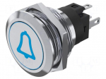 Switch: vandal resistant | Pos: 2 | SPDT | 3A/240VAC | 3A/240VDC | blue