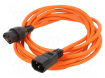 Cable | IEC C13 female,IEC C14 male | 3.5m | with IEC LOCK locking