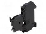 Splice terminal: rail | ST | spring clamp | black | 40A | polyamide