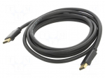 Cable | DisplayPort plug,both sides | PVC | DisplayPort 1.2 | black