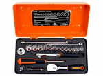 Wrench-set | 6-angles,socket spanner | 1/4" | 21pcs.