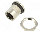 Connector: M12 | PIN: 4 | 250V | straight | IP68 | soldering | 4A