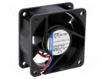 Fan: DC | axial | 12VDC | 60x60x25mm | 21m3/h | 16dBA | slide