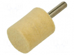 Grinding pin | for polishing metals | felt | plunger | Granularity: 6