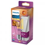 PHILIPS LED stikla 60W ST64 E27 caurspīdīga Warm Glow dimmējama CRI90 spuldze 8719514323919 929003010701