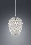 Trio-Lighting Petty  20 cm E14 chrome/transparent piekaramā lampa