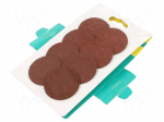 Sanding plate | &Oslash;: 50mm | Mounting: bur | w/o holes | 8pcs.