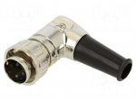 Connector: DIN | plug | male | with strain relief | PIN: 3 | angled 90&deg;