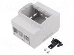 Enclosure: for computer | grey | for DIN rail mounting
