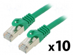 Patch cord | F/UTP | Cat: 6 | RJ45 plug,both sides | stranded | CCA