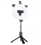 Selfie stick CP  X5 LED 16cm Rechargeable Selfie Lamp with BT Remote & Handle + Floor Stand 20-90cm + Phone Holder