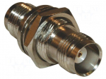 Adapter | TNC female,both sides | Insulation: POM | 50&Omega; | brass | 11GHz